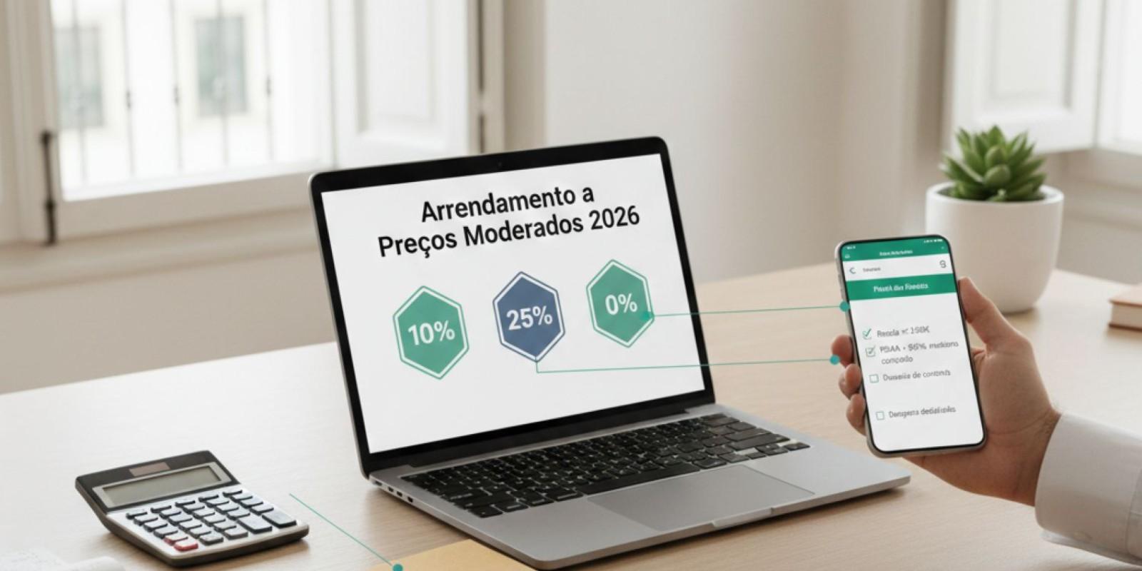 Arrendamento a Preços Moderados 2026: IRS 10%, 25% ou 0%?