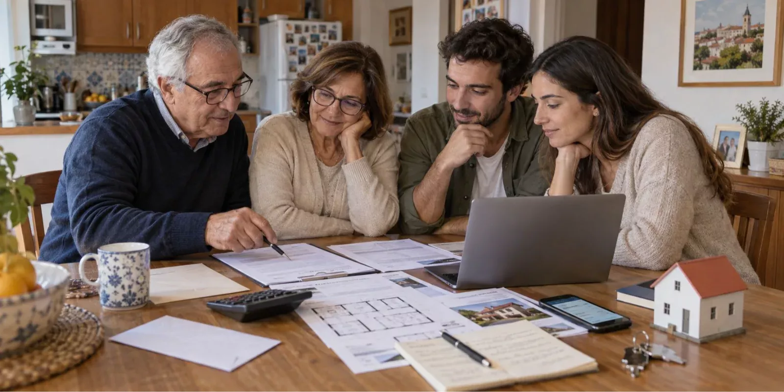 Pais a ajudar os filhos com dinheiro para comprar casa em Portugal